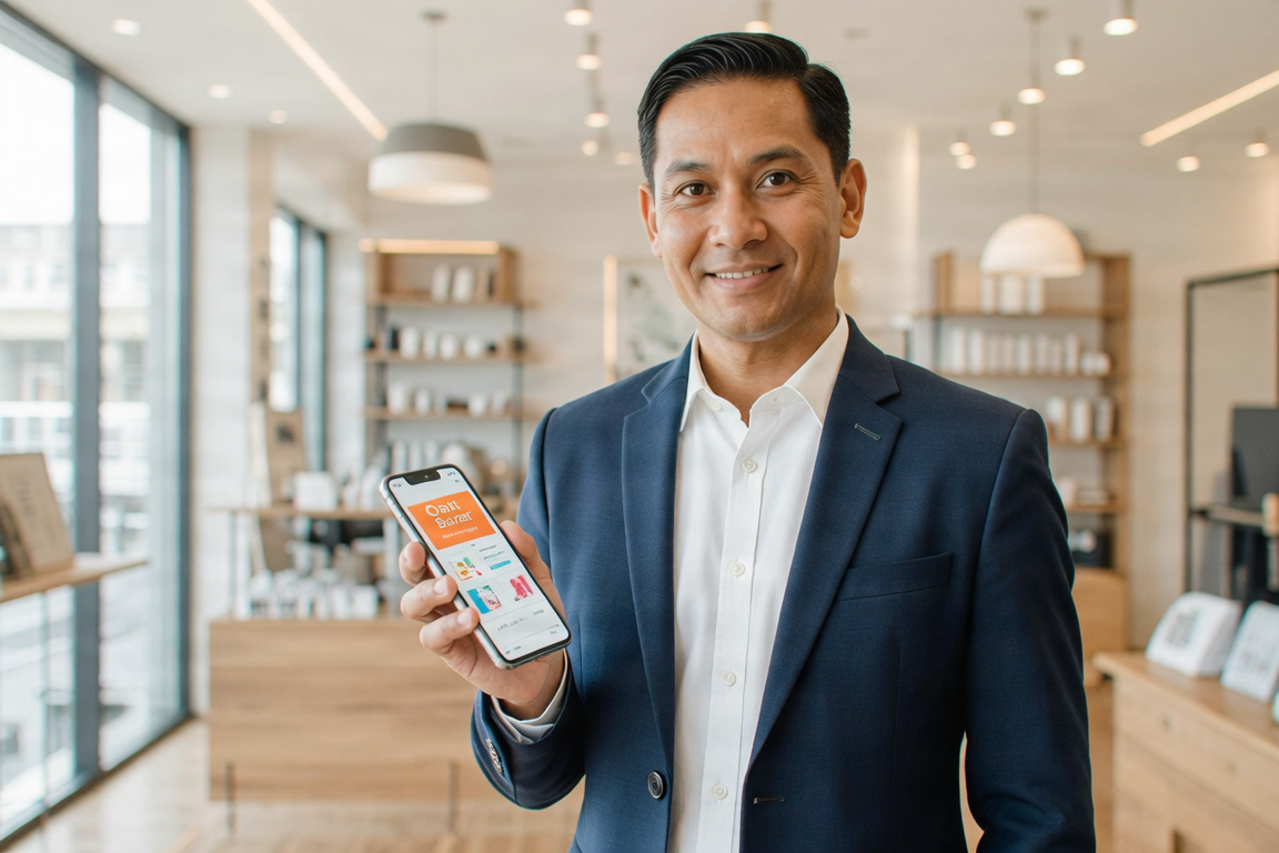 Professional Indian business owner partner with Orai Bazar